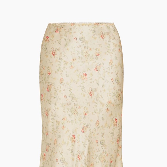 Doen floral silk slip skirt - Picture 3 of 5